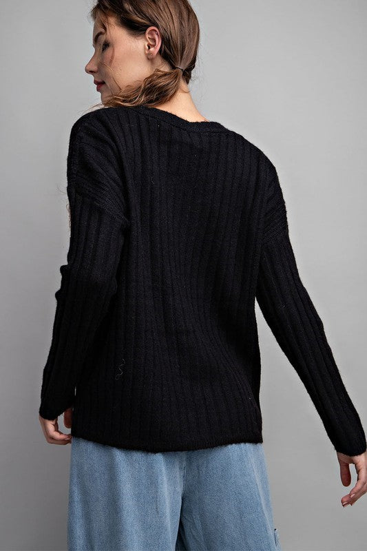 V-Neck Sweater Top